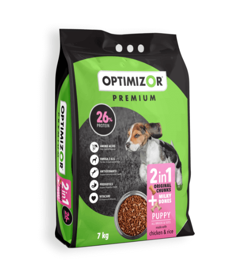 Optimizor PUP 2in1 Milky Bones 7Kg