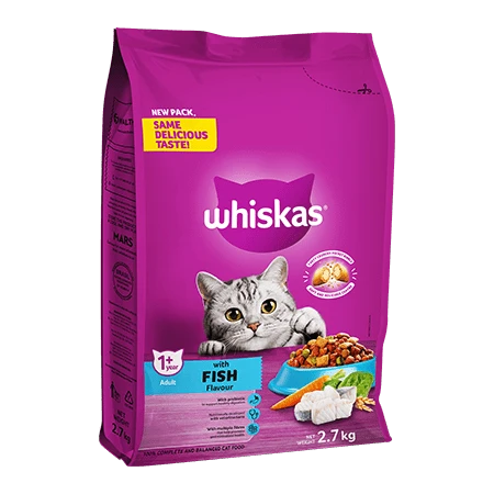 Whiskas Dry Adult Cat Food Fish 2.7kg