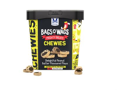 Montego Bags O' Wags Peanut Butter Paws - 500g